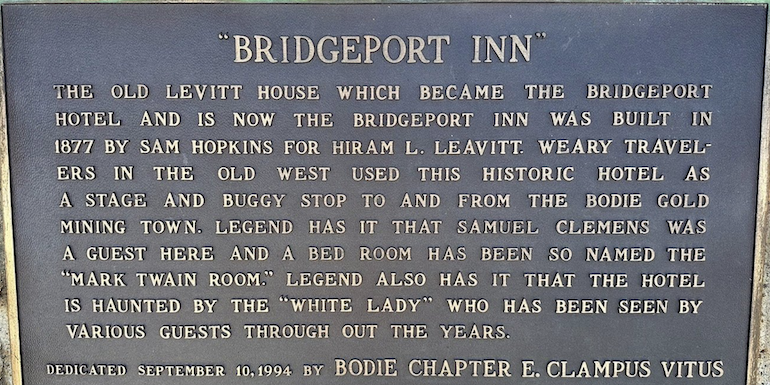 Bridgeport Inn Historical Marker